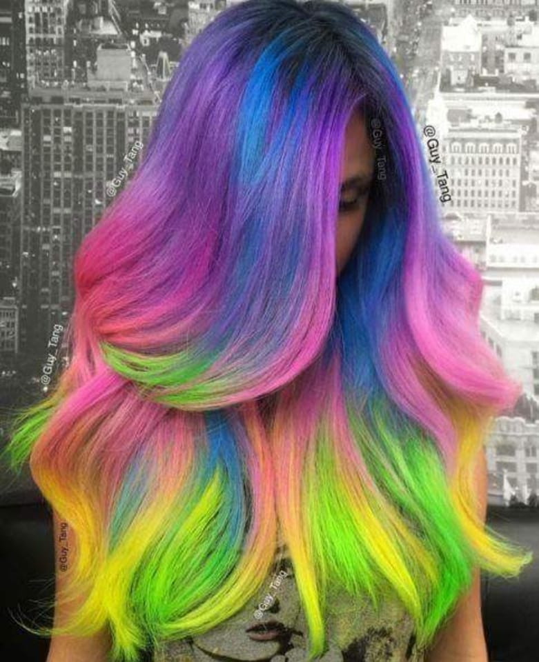 cabello con color
